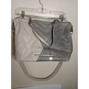 Steve Madden Faux Leather Large Shoulder Bag With Geometric Woven Detail